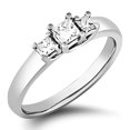 thumbnail image 2 of Pompeii 1/2ct Three Stone Princess Cut Diamond Ring 14K White Gold (H/I,I1), 2 of 3