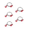 thumbnail image 6 of Worgeous 5pcs Towing Metal Rope Strap With Hooks Rc Trailer Chain Hook Tow Rope Winch Shackles Tow Hook And Trailer Chain Compatible For Trx4 Rc Axial Scx10 90046 Car, 6 of 8