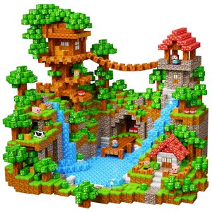 HXFOU Magnetic Building Blocks Set Forest Castle Adventure 150 Pieces