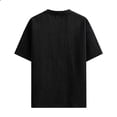 thumbnail image 2 of Daiosportswear Men's Boxy Raw Cut Tee Short Sleeve Round Neck T Shirts Basic Tops Tee for Summer Beach Vacation Wear Black XXL(XXL), 2 of 5