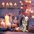 thumbnail image 3 of BNNG Creative Black Wings Skull Figurine Gothic Kneeling Winged Skeletons Figurine for Desktop Decor Halloween Artistic Skull Decoration, 3 of 8