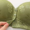 thumbnail image 5 of DuoJiaJ Women Casual Adjustable Breathable Top Bra Underwear Without Steel Ring Gathering Plus Size Bras Green, 5 of 5