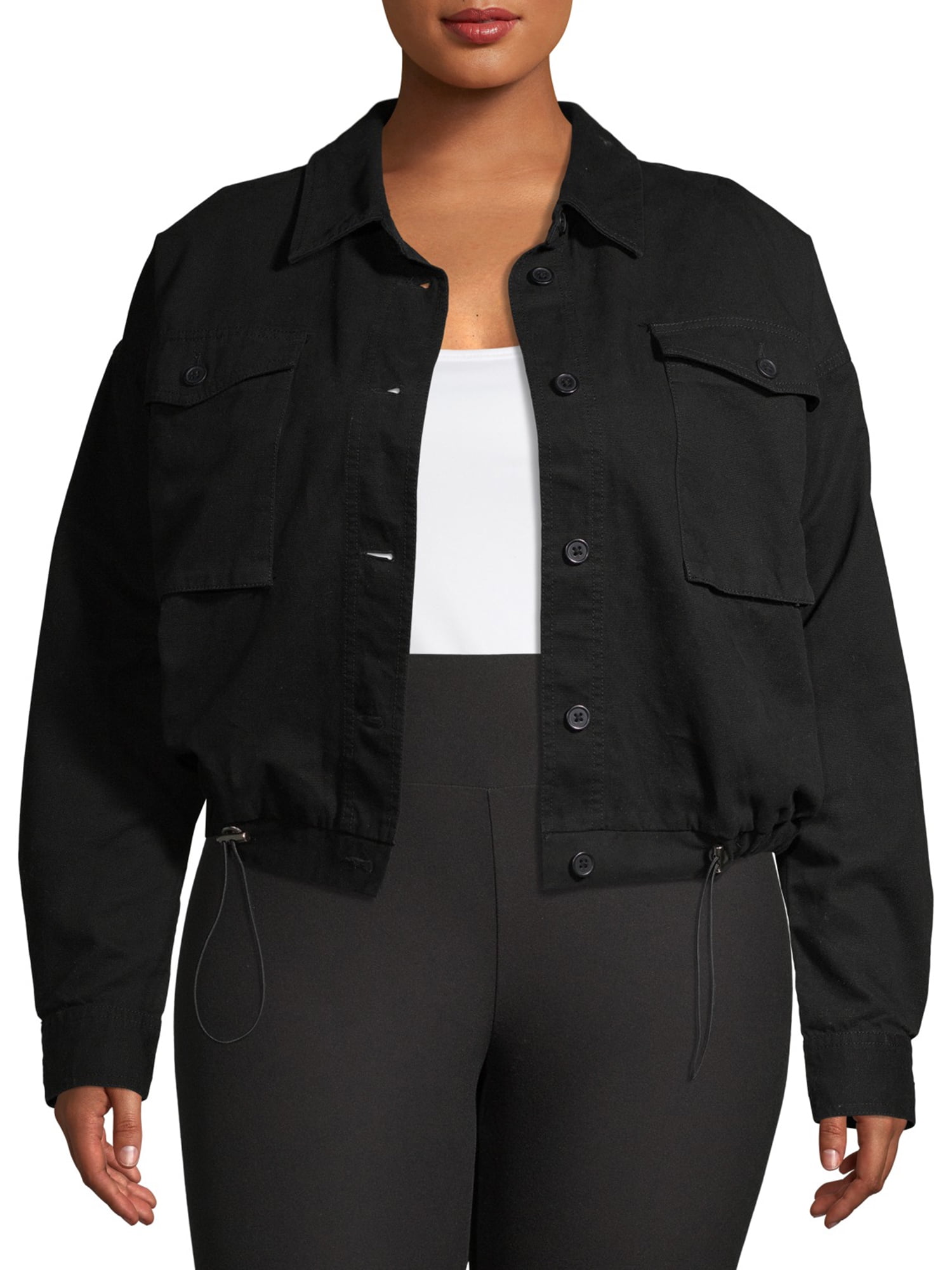 plus size utility jacket