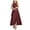 Brick Red, variant on Girls Dresses Tween Halter Tie Back Tiered Ruffle A-Line Flowy Dress Summer Sleeveless Sundress(Purple,12-14Y)