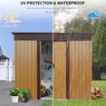 thumbnail image 2 of CarButler 8x6ft Metal Outdoor Storage Shed with Window and Transparent plate,Lockable Sliding Doors for Garden Backyard Patio Coffee, 2 of 7