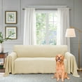 thumbnail image 3 of Sanmadrola Sofa Cover, Couch Covers for 3 Cushion Couch Sofa, Sectional Couch Covers for L Shaped Couch Cover, Living Room Sofa Throws Sofa Slipcovers for Pets, Kids (71"x 134",XL Sofa, Light Beige), 3 of 10