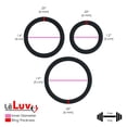 thumbnail image 7 of LeLuv Thin Round Smooth Silicone Cock Ring | (3 Pack) 32mm/40mm/50mm Purple, 7 of 7
