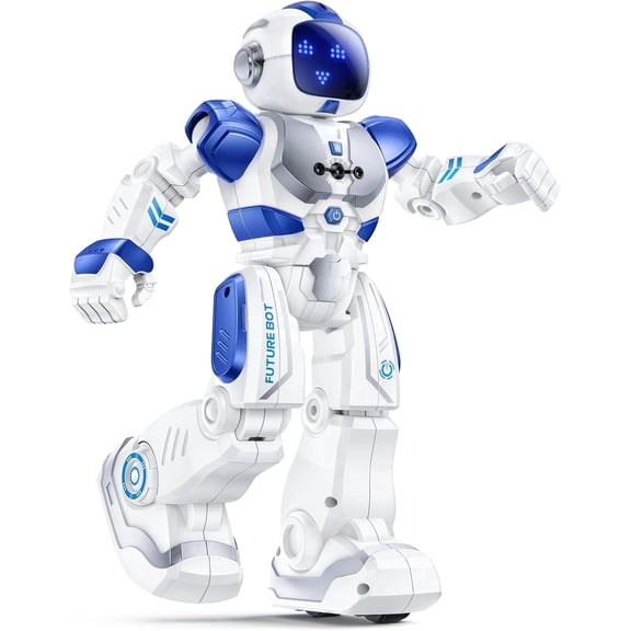 Ruko 6088 Programmable Robot with Gesture, Remote & APP Control, Rechargeable Robots Toys for Boys and Girls, Interactive LED Faces, Q&A Games, Gift for Kids 3–6, Blue