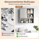 thumbnail image 4 of Bathroom Wall Cabinet Sliding Door Bathroom Cabinet 3 Layers Wooden Cabinet Wall-Mounted Cabinet One Open Shelf Floating Cabinet for Bathroom Toilet Bedroom Kitchen Storage Cabinet White, 4 of 10