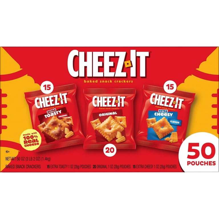 Cheez-It Game Time Mix Snack Variety Pack, 1 oz., 50 Pack with