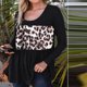 thumbnail image 4 of Top de manga larga con estampado de leopardo y cuello redondo para mujer Fridja  ghj987+4663, 4 of 9