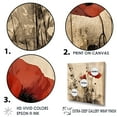 thumbnail image 3 of Designart "Nostalgic Scene Of Red Poppies Swaying In The Breeze I" Poppies Floater Framed Wall Art Prints, 3 of 5