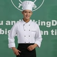 thumbnail image 2 of Esquirla Veste de Chef Veste Chemise de Chef à Manches Longues Veste de Travail WokKitchen pour Hommes pour Blanc 3TG, 2 of 8