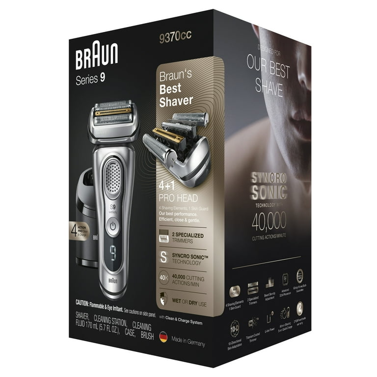 Braun Series 9 Skin Razors, 9370cc Rechargeable Wet Dry Shave