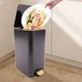 thumbnail image 5 of LOYALHEARTDY Bathroom Trash Can with Lid and Foot Pedal for Kitchen, Bedroom, Living Room, Study, 12 L /3.17 Gal, Black, 5 of 7