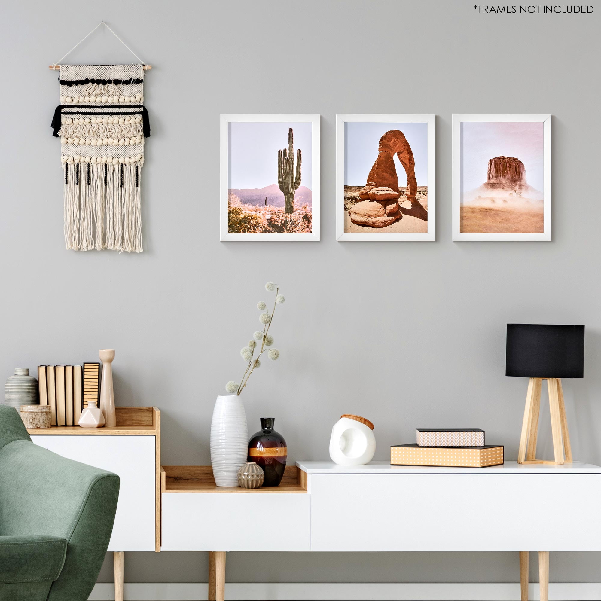 (2 pack) American Art Decor Desert 8" x 10" 3-Piece Print Set
