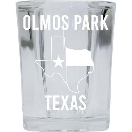 

Olmos Park Texas Souvenir Laser Etched 2 Ounce Square Shot Glass Texas State Flag Design