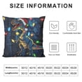 thumbnail image 5 of Orinice Dinosaur Christmas Graphic Decorative Throw Pillow Cover for Home Couch Living Room Bed Sofa - Short Plush Material - Invisible Zipper Design - 1PC 12x12in, 5 of 5