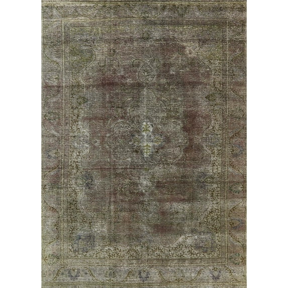 Ahgly Company Machine Washable Indoor Rectangle Industrial Modern Coffee Brown Area Rugs, 8' x 12'