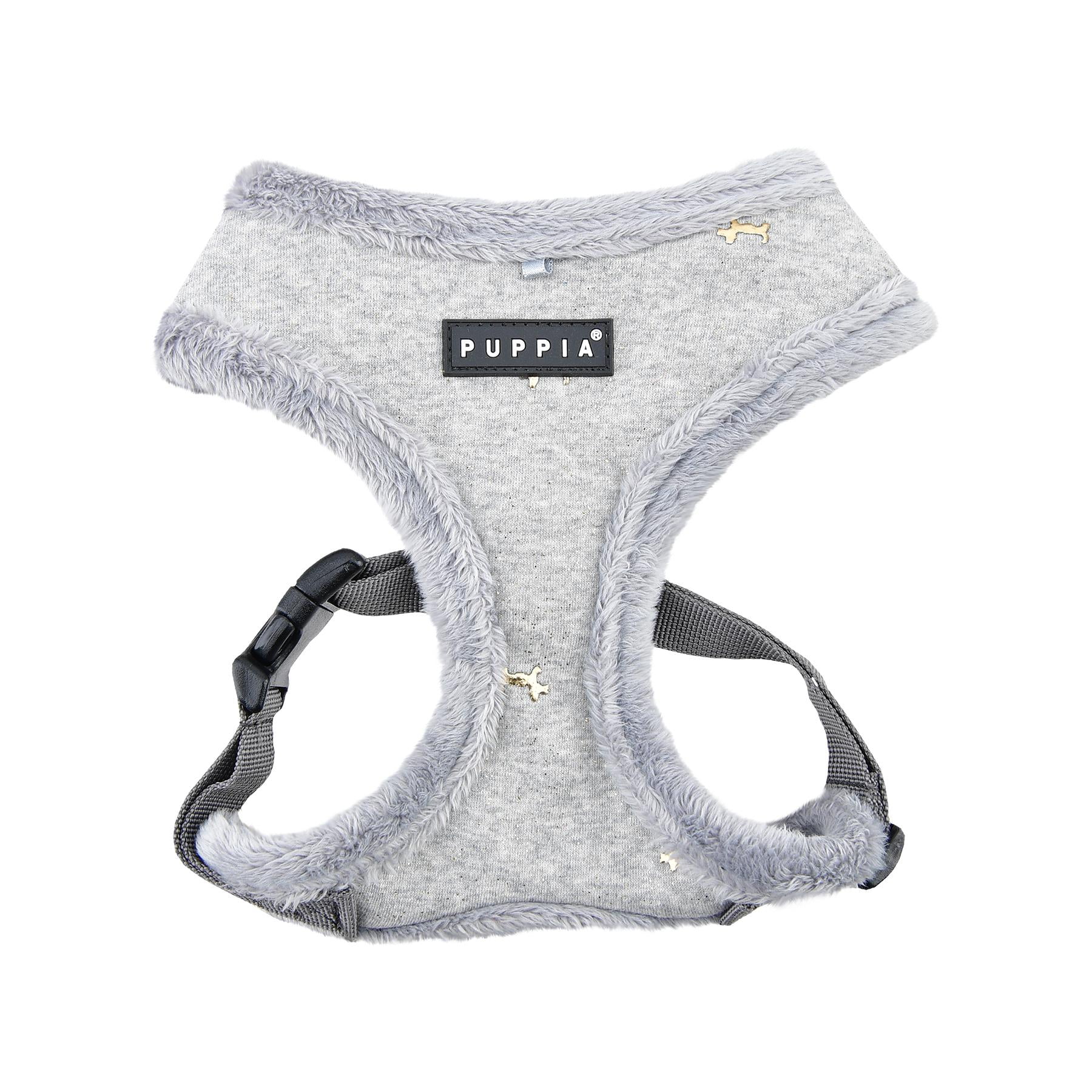 grey puppy harness