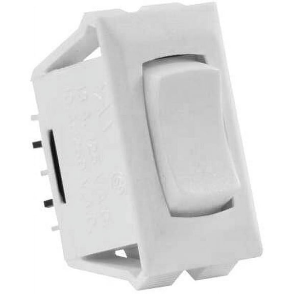 JR Products 12695 Multi-Purpose Single Rocker Mom-On/Off/Mom-On Switch - White