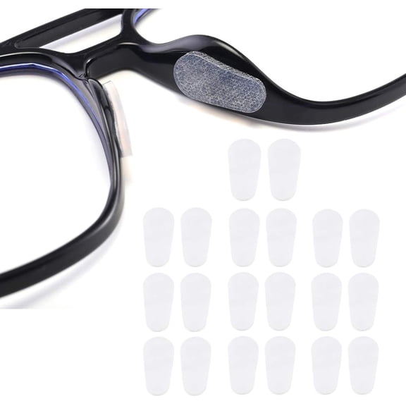 10Pairs Nose Pad, Non-Slip Silicone Glasses Nosepad, Thin Eyeglass Nose Pads for Glasses Sunglasses(1.5mm,Clear)
