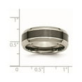 thumbnail image 6 of Chisel Titanium Polished with Black Ceramic Center 8mm Beveled Band, 6 of 7
