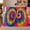 Dual Spiral Tie Dye Sofa Scene, variant on Psychedelic Tie-Dye Starburst Rainbow, Dramatic Artistic Scene, Warm Flannel Blanket for Office and Dorm with Detailed Artwork, Art Lovers Graduation Gift, Artistic Home Decor