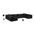 thumbnail image 2 of Meridian Furniture Cube Black Vegan Leather 6-Pc. U-Shaped Modular Sectional, 2 of 9
