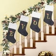 thumbnail image 6 of Christmas Stocking Personalized Monogram, 20 Inches Family Initial Xmas Stockings, Super Soft White Plush Cuff with Deluxe Grey Velvet Body and Gold Letter, 6 of 9