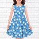 thumbnail image 2 of Girls 2025 Summer Dresses Sleeveless Floral Dress Summer Casual A-Line Sundress with Flowers ,Sie:120, 2 of 4