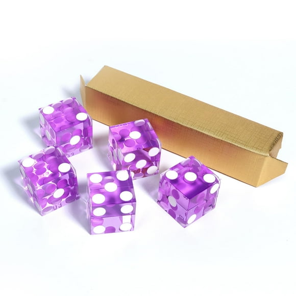 Juego de Dados GSE 19 mm Pro Morado Casino Set de 5