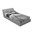 thumbnail image 2 of Ambesonne Black and White Fitted Sheet & Pillow Sham Set, Tranquil Lake, Twin, Black White Grey, 2 of 2