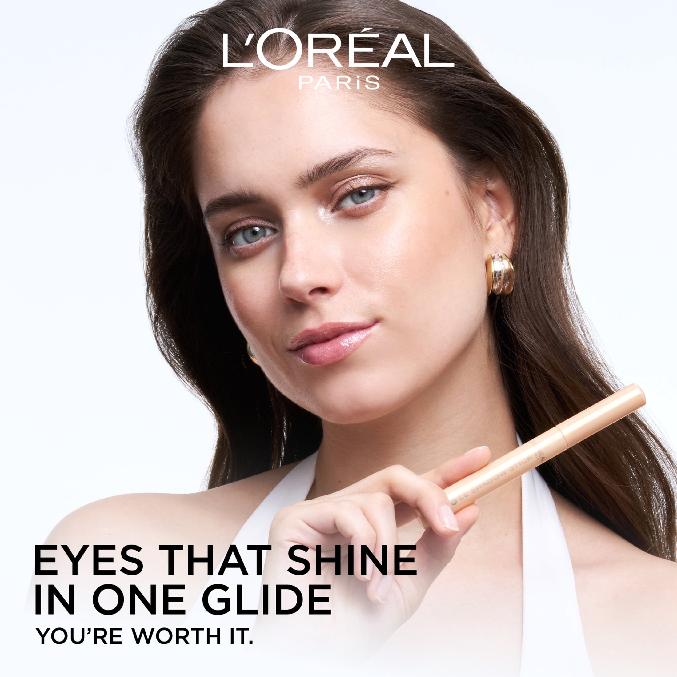 L'Oreal Paris Paradise Le Shadow Shimmer Eyeshadow Stick, Blendable & Buildable, Nude Lights 0.05 oz