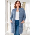 thumbnail image 2 of Woman Within Plus Size Marled Jacket Duster Sweater, 2 of 6