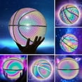 thumbnail image 1 of Glowing Reflective Basketball Holographic Luminous Party Home Outdoor Decoration, 1 of 7