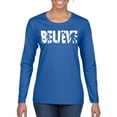 thumbnail image 2 of Wild Bobby Believe Bigfoot Aliens Women Graphic Long Sleeve Tee, 2 of 6