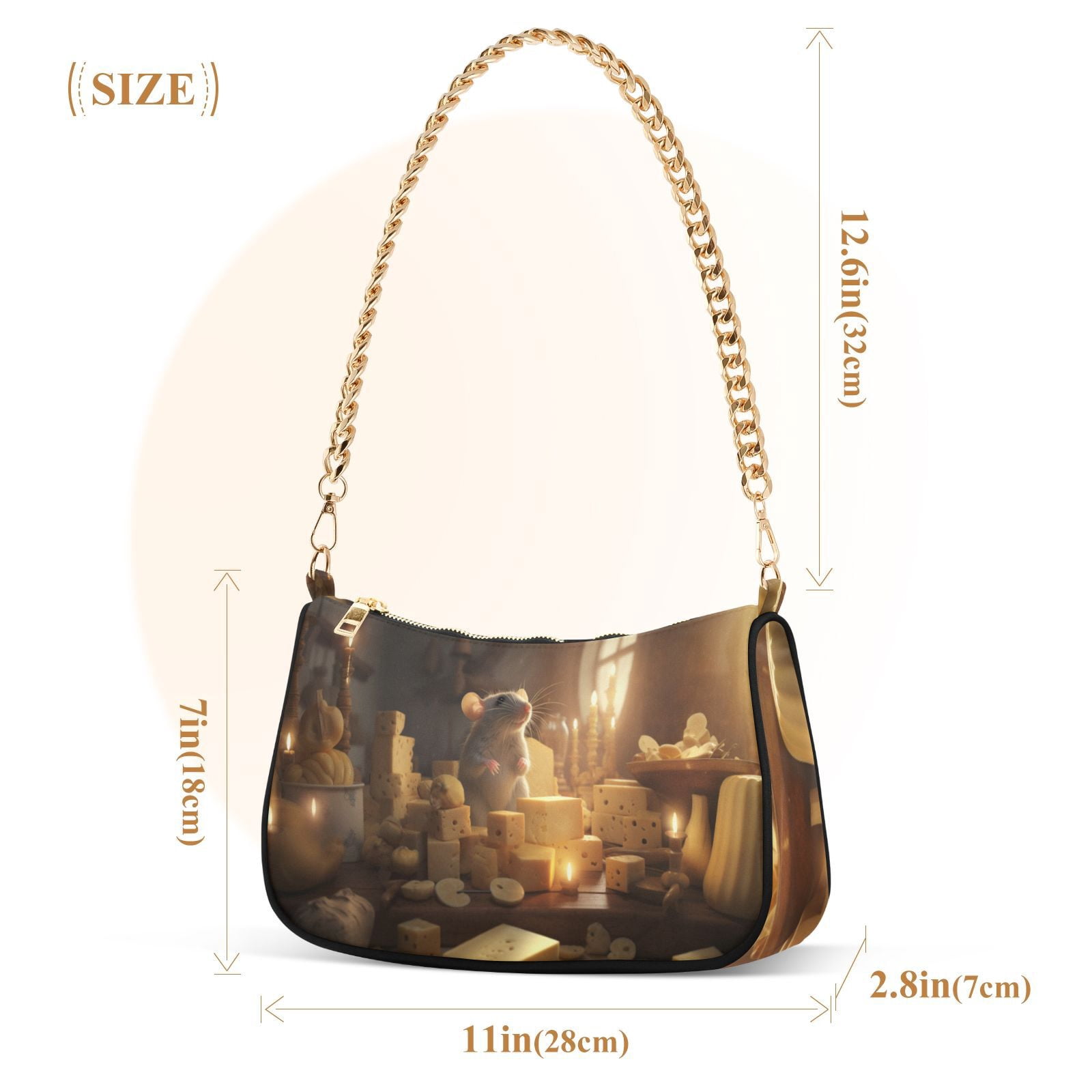 Mouse Rat WindowsWomen Small Shoulder Bag Crossbody Tote Hobo Bags Purse Clutch Handbags with Chain Strap for Women