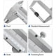 thumbnail image 2 of Dinheiro Calibrador Vernier Herramienta de medición de acero con alto contenido de carbono Métrico de 150 mm para mediciones de profundidad interior, exterior, longitud, altura y espesor (Plata), 2 of 5