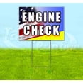 thumbnail image 1 of Engine Check (18" x 24") Yard Sign, Includes Metal Step Stake, 1 of 6