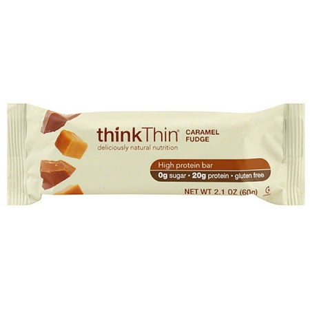 thinkThin Fudge Caramel Barres hyperprotidiques, 2,1 oz (paquet de 10)