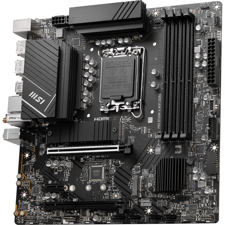MSI PRO B760M-A WIFI DDR4, LGA 1700, Intel 12th&13th Gen, SATA 6Gb