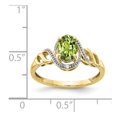 thumbnail image 3 of 10K Peridot Diamond Ring in 10k Yellow Gold - Size 7, 3 of 3
