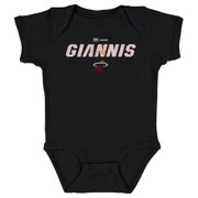 Infant 500 Level Giannis Antetokounmpo Black Miami Heat Team Font Bodysuit