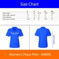 thumbnail image 3 of Gildan Softstyle Women's Pique Short Sleeve Polo Shirt GR648 in White, M, 3 of 5