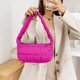 thumbnail image 4 of Bolso acolchado de nailon con asa superior para mujer, Bolso con cremallera para las axilas (rojo rosa), 4 of 6