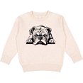 thumbnail image 2 of Inktastic Peeking Bulldog Toddler Sweatshirt, 2 of 4