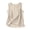 Beige, variant on Women's Sleeveless Linen Blend Tank Top with Pocket, Casual Loose Fit Summer Blouse, Solid Color Round Neck Tunic Shirt