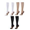 thumbnail image 4 of Calcetines De Compresión, Medias De Compresión Hasta La Rodilla 3 Pares Elásticos Que Absorben El Sudor Transpirables Reducen La Hinchazón Para Ciclismo Para Mujeres, 4 of 8