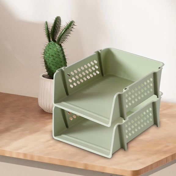Tongina Desk Organizer Desktop Storage Bin Home Organization Stationary Organizer Office Supplies for Cabinet Closet Dresser Bathroom Green
